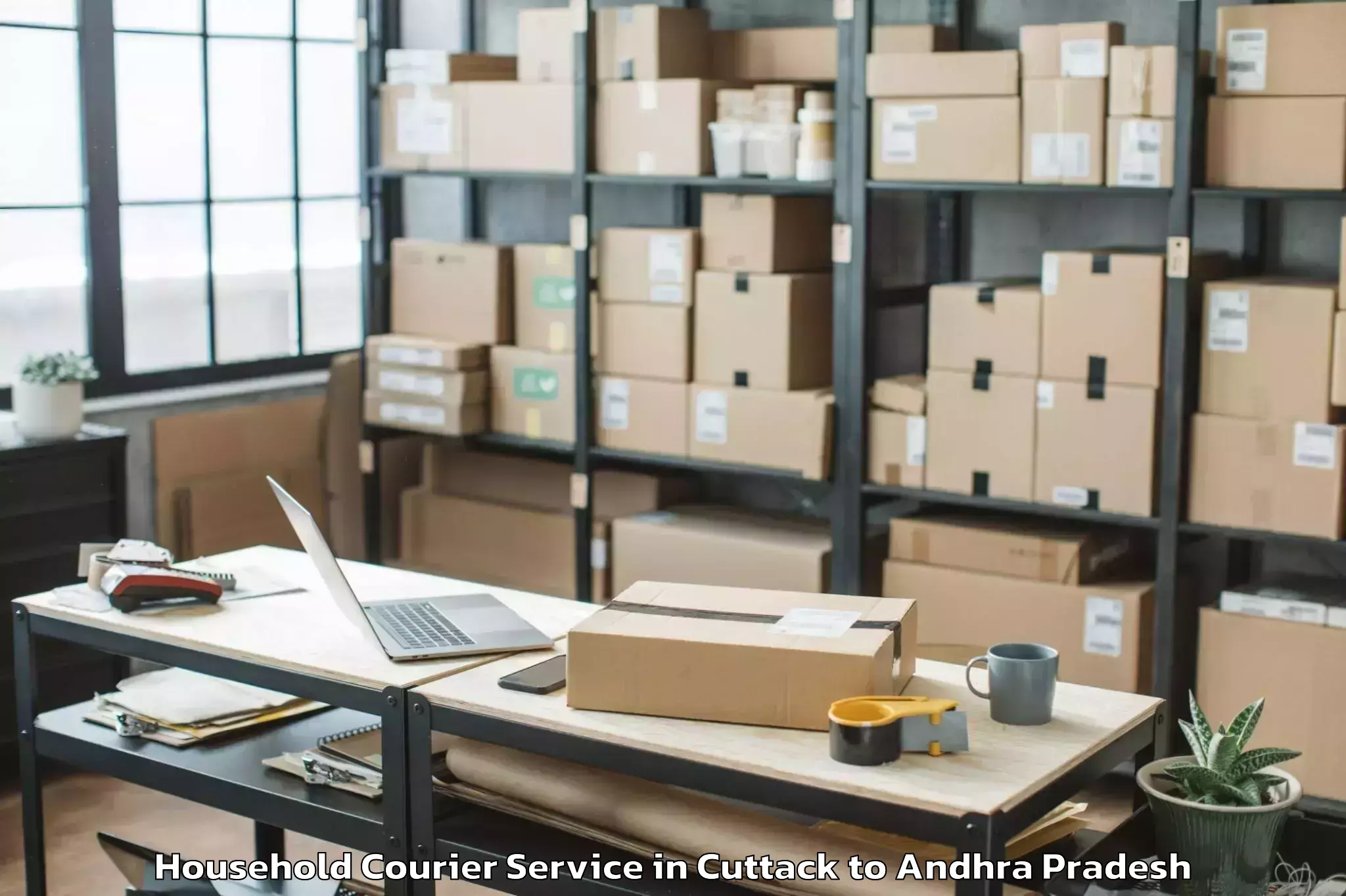 Cuttack to Tadikonda Household Courier Booking